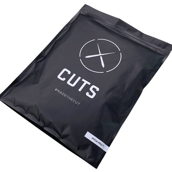 Cuts Clothing Curve Hem Henley Signature Fit PYCA T-Shirt in Pacific Blue (EUC) - Picture 3 of 3